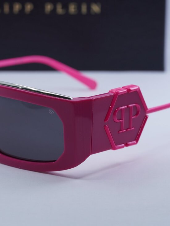 Philipp Plein SPP119M Rose Venus 07BE Rectangle Sunglasses - Polished Fuchsia main image 4